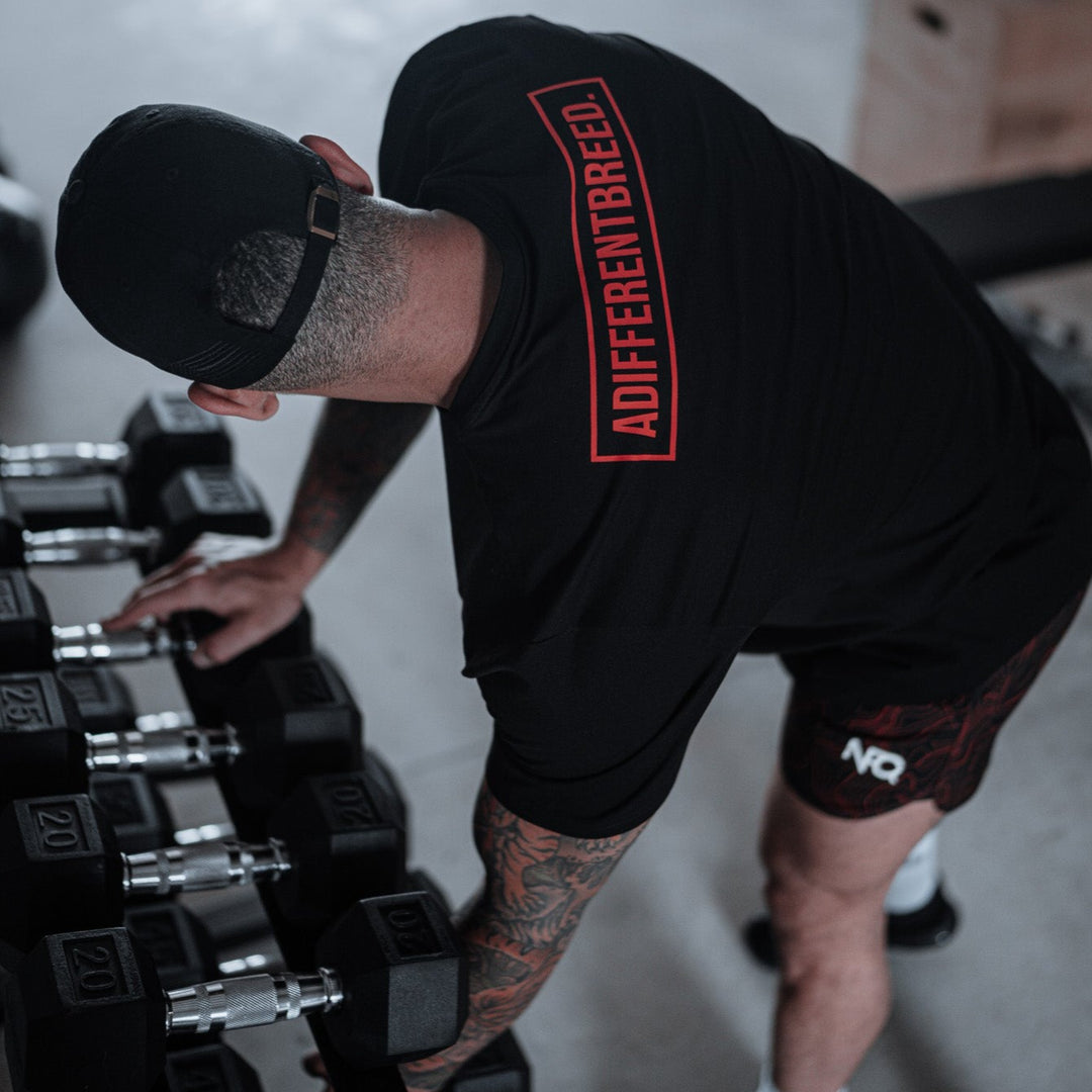 Training Tee - ADIFFERENTBREED Black/Red