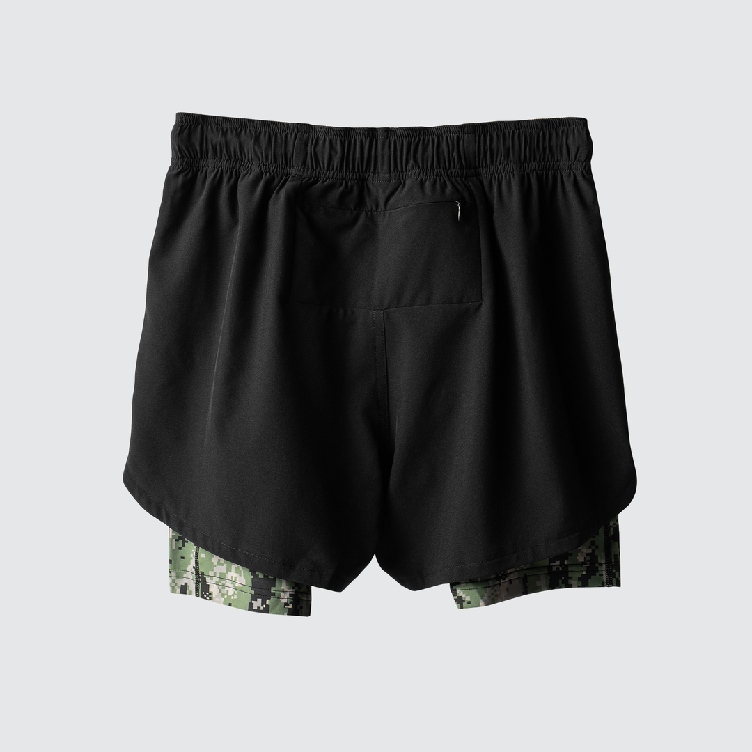 AOR2 Extended Liner Black Training Shorts