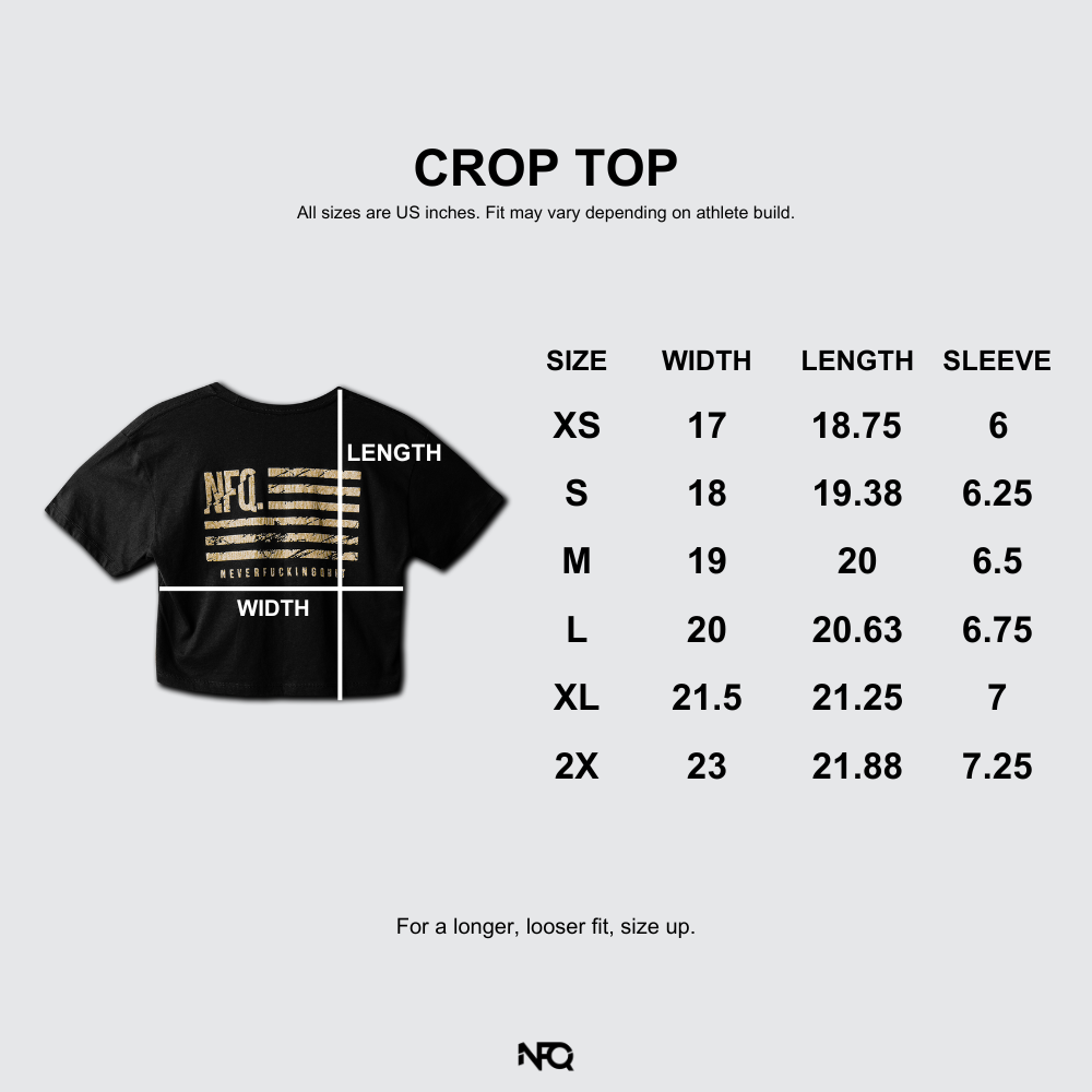 Women’s Crop Top -  Distressed Flag