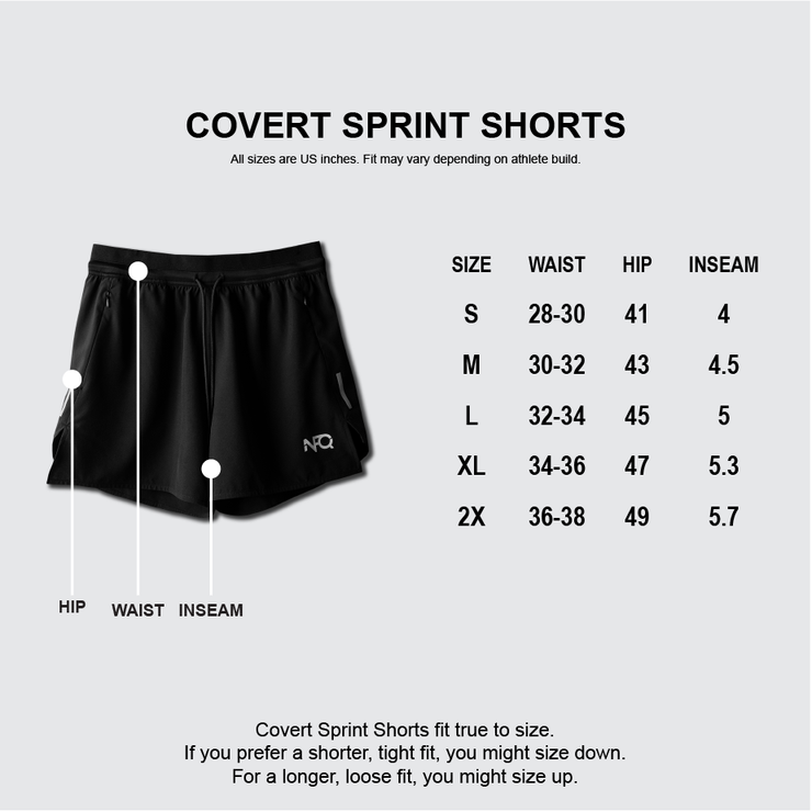 Covert Sprint Shorts - Black Flag Crime Co. Collab