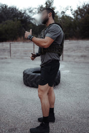 Black/Black Training Shorts